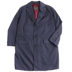 美品●Brioni ブリオーニ RL-W081 シルク混 裏地カシミヤ混/ロゴ刺繍入り チェスターコート/ロングコート パープル M イタリア製 正規品 q05-st30313-323のサムネイル