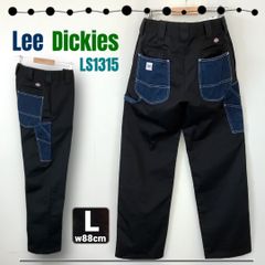 Lee x Dickies★TCツイルパンツxデニム★カーペンターワークパンツ/ブラック★LS1315★コラボ★メンズL/w88cm  #2504A098