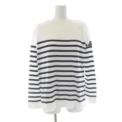 ドゥロワー Drawer 18G コットンボーダーカットソー Tシャツ 長袖 ボートネック 1 白 黒 ホワイト ブラック /ES ■OS ■SHのサムネイル