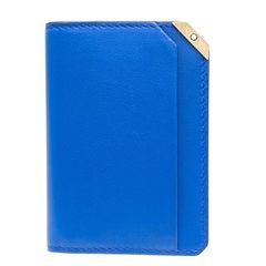 【未使用】MONTBLANC モンブラン カードケース パスケース 名刺入れ 二つ折り コンパクト レザー ブルー