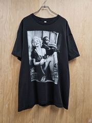 【US古着】American Apparel Marilyn Monroe & 2PAC T-Shirt |  アメリカンアパレル マリリンモンロー 2パック ラップ Tシャツ ブラック L