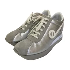 美品 NO NAME ノーネーム SPEED JOGGER EASYSTK スピードジャガー ウェッジソール スニーカー 39 24.5cm シルバーカラー レディース 古着 中古 USED