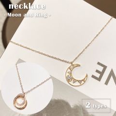 ネックレス 月 リング ゴールドカラー レディース ジュエリー アクセサリー プチプラ  GPT gu1b584