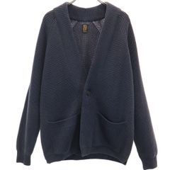 BATONER バトナー 日本製 ウール 長袖 ニットカーディガン 1 グレー 厚手 メンズ 古着