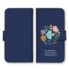 iPhoneXR ケース 手帳型 アイフォンXR スマホケース 携帯ケース 北欧柄 鳥 バード 花柄 お花 フラワー 可愛い 大人女子 ネイビーブルー 紺色 おしゃれ カラー01