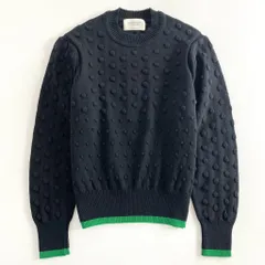 12d5 beautiful people ビューティフルピープル 1125210003 popcorn knitting pullover ニット セーター プルオーバー 36 ブラック グリーンのサムネイル