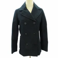 アーペーセー A.P.C. 00s ダブルジャケット テーラード ブレザー ピーコート 裏地ヒッコリーストライプ ポーランド製 紺 ネイビー 36 約Sのサムネイル