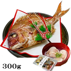 【祝い鯛 はまぐり セット 300g】 お食い初め 鯛 はまぐりのお吸い物 山形県産 天然 真鯛焼き お祝い 冷凍◆ 全国送料無料