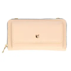 ☆ 4891.オフホワイト ☆ かぶせポケット お財布ショルダー お財布 ショルダー 大容量 お財布ポシェット レディース お財布ショルダー お財布バッグ ショルダーバッグ 斜めがけ ミニショルダー 大人 かわいい 上品 きれいめ お財布ポーチ 長財布