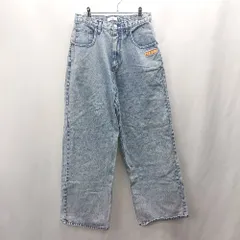 ◇ Θ Perushu ペルーシュ ブランド刺<!-利用不可文字-!>ロゴ ストレートパンツ サイズS ブルー系 メンズ E  【1503050014090】のサムネイル