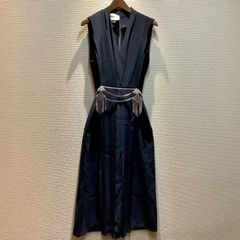 ★お盆期間限定価格★  グッチ GUCCI GGモチーフチェーンベルト付 ドレス ワンピース ノースリーブ 黒 ブラック [XS] レディース 568240 F529