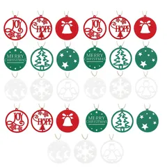 【特価セール】丸 ボール 雪の結晶 フェルト merry christmas オーナメント クリスマスツリー 飾り 赤 飾り 白 緑 クリスマスツリー 装飾 飾り付け クリスマス 壁飾り 27点セット
