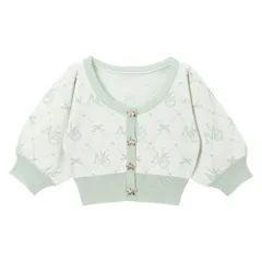 夢展望公式 [新品未使用] ＭＬモノグラムサマーニット [アイボリー×ミントロゴ] 他カラー別ページ有 dearmylovemillor ニットトップス ニットカーディガン（半袖） 534393-02