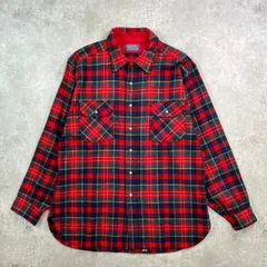 70年代 USA製 PENDLETON ペンドルトン ウール タータンチェックシャツ メンズXL 