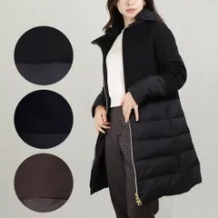 ヘルノ HERNO レディース ダウンコート ウール切替 PI001760D 39601 LANA BLU SCURO