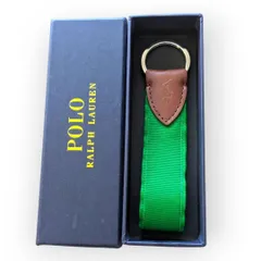 新品箱付き【ポロラルフローレン】キーリング レザー 型押し グリーン