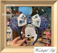 【即納在庫】ディズニー   上海ディズニー公式グッズ   Wonderful Life shop 海外限定  上海ディズニーランド リロ＆スティッチ レザー&刺繍カチューシャ