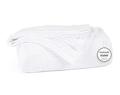 人気商品]152x228 cm_ホワイト Cotton Clinic 夏用毛布シングル, 冬用 ...