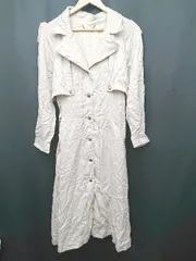 ◇ ◎ Lily Brown リリーブラウン シンプル 薄手 ロング 通勤 長袖 トレンチコート サイズF ライトベージュ系 レディース P  【1402160013309】のサムネイル