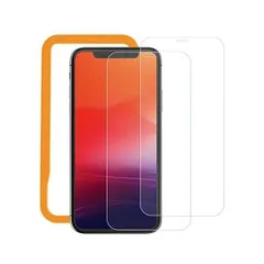 2枚セット NIMASO ガラスフィルム iPhone 11 Pro Max/Xs Max (xsmax) 用 液晶 保護 フィルム ガイド枠付き