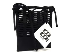 美品 プリーツプリーツ イッセイミヤケ 巾着 ミニショルダーバッグ 黒 日本製 イッセイミヤケISSEY MIYAKE GOOD GOODS 洗い染め巾着ミニバッグ