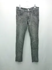 ◇ RUBIK ルービーック ジップフライ カジュアル スキニー シンプル デニムパンツ サイズS グレー レディース E  【1308290054260】