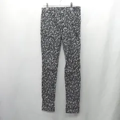 ◇ Θ JEANASIS ジーナシス 総柄 ストレートパンツ サイズS ブラック ホワイト レディース E  【1502060005593】