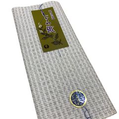 T‐249　反物　綿100％　阿波正藍　しじら織　生地　未仕立て　夏着物　リメイク素材として
