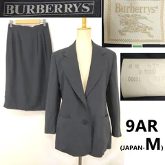 90s/vintage/美品★Burberrys/バーバリー★春夏/ロングスカート スーツ/上下セットアップ【9AR/レディースM/オリーブグレー】Jacket/Skirt◆BJ115-d<sale>