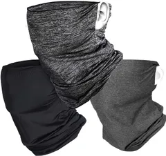 新品 [ALUBES] フェイスカバー 【3枚入りUPF50+・冷感・吸汗速乾】 フェイスガード ネックガード ネックカバー 耳掛け式 脱ぎ防止 冷感 夏 紫外線対策 UVカット 吸汗速乾 日よけ 日焼け防止 男女兼用