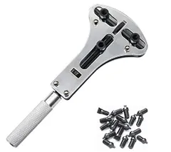 【特価セール】TSUCIA 大型腕時計対応 三点支持オープナー 6種18ビット スクリューバックオープナー 凹溝の裏蓋 対応 裏蓋を簡単開閉 時計工具 防水時計用 裏フタ開け器 電池交換用のサムネイル