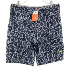 未使用 NIKE the athletic dept. ナイキ アスレチックデプト カモフラ柄 カーゴショートパンツ W30 ブルーグレー系 迷彩 メンズ 古着