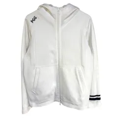 AT300 PEARLY GATES PGG パーリーゲイツ ピージージー ストレッチ デニット フルジップ フーディ パーカー フード スウェット ホワイト 白系 メンズ 4