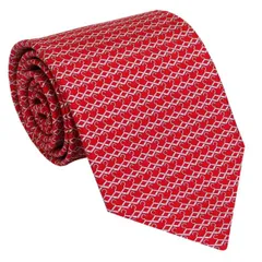 新品サルバトーレ フェラガモ salvatore ferrgamo ネクタイ レッド系 シルク100％ 712080 ギフト プレゼント