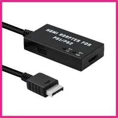 Color:ブラック（PS1/PS2専用） Mcbazel PS1/PS2専用 HDTVからHDMI変換コンバーターケーブル アスペクト比切り替えスイッチ内蔵 4:3から16:9変換可能 HDMI変換接続コンバーター-PS/PS2対応-ブラック