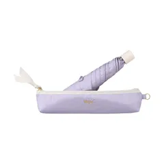 Wpc. 日傘 オールウェザーパラソル ラベンダー 《遮光率100%・UVカット率100％・UPF50＋・晴雨兼用》 親骨50cm レディース スリム コンパクト シンプル 無地 パステル 女性 メンズ 通勤 通学 RAH-2305-FP 0