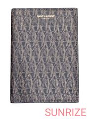 SAINT LAURENT PARIS サンローランパリ 手帳カバー パスポートケース トワルモノグラム【T122】