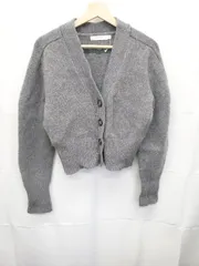 ◇ ⊆ MOUSSY マウジー ウール100% 長袖 ニット カーディガン サイズF グレー レディース E  【1506250006483】