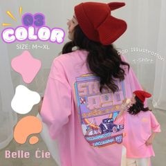 Ｔシャツ 半袖 5分袖 プリント ビンテージ感 POP カジュアル レディース ポップ トップス オーバーサイズ ビッグシルエット カラー 春夏 白