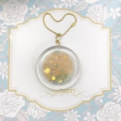 【福祉施設制作】さっちゃん作　キーホルダー　「海塗りシェイカーキーホルダー（オレンジ、オイルあり）」NO.1941