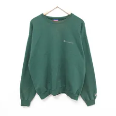 XL/古着 チャンピオン Champion 長袖 スウェット メンズ 00s ワンポイントロゴ クルーネック 緑 グリーン 24aug28 中古 スエット トレーナ
