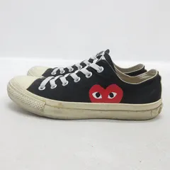 Q■【25cm】プレイ ギャルソン×コンバース/PLAY COMME Des GARCONS キャンバススニーカー■黒MENS/13【中古】