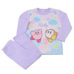 星のカービィ キッズファッション 長袖長パンツ パープル カイタックファミリー ナイトウェア キャラクター グッズ 
