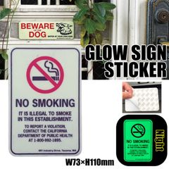 新品 🇺🇸 蓄光 GLOW SIGN STICKER グロー サイン ステッカー 警告 防犯 SECURITY SIGN セキュリティサイン アルミ アメリカン雑貨 パーキング 駐車場 フェンス ガレージ ガーデン オフィス アメ車 ハイエース ポスト