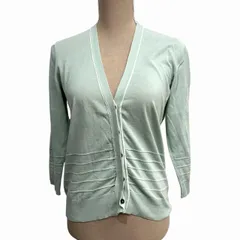 アクアスキュータム AQUASCUTUM カーディガン ニット セーター 緑系 グリーン 8 約M