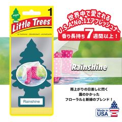 🇺🇸Made in USA リトルツリー LITTLE TREES ORIGINALS ★Rainshine レインシャイン★ エアフレッシュナー カーフレグランス 芳香剤 エアーフレッシュナー アメリカン雑貨