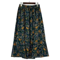 Ciaopanic チャオパニック 花柄 Aラインロングスカート sizeF/ダークグリーン