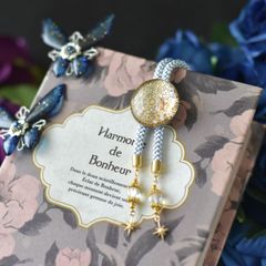 夢幻の蝶｜輝く幻影を閉じ込めたループタイ／ネックレス ゴシック 華やか 幻想 蝶々 香水瓶 ロマンティック ルネサンス◆ハンドメイド 和風 和装 着物 結婚式 浴衣 花火大会 夏祭り 華ロリ レトロ 洋風 新品 水引き ゴールド
