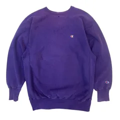 《USA製》90s 刺繍タグ 単色 チャンピオン リバースウィーブ 雰囲気 ボロ フェード 紫 パープル