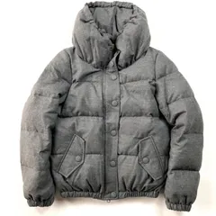 BEAUTY&YOUTH UNITEDARROWS　　ビューティーアンドユース　アムンゼンダウン　シルクネップ　羽毛ジャケット　グレー　ダウンジャケット　裏地ヒョウ柄